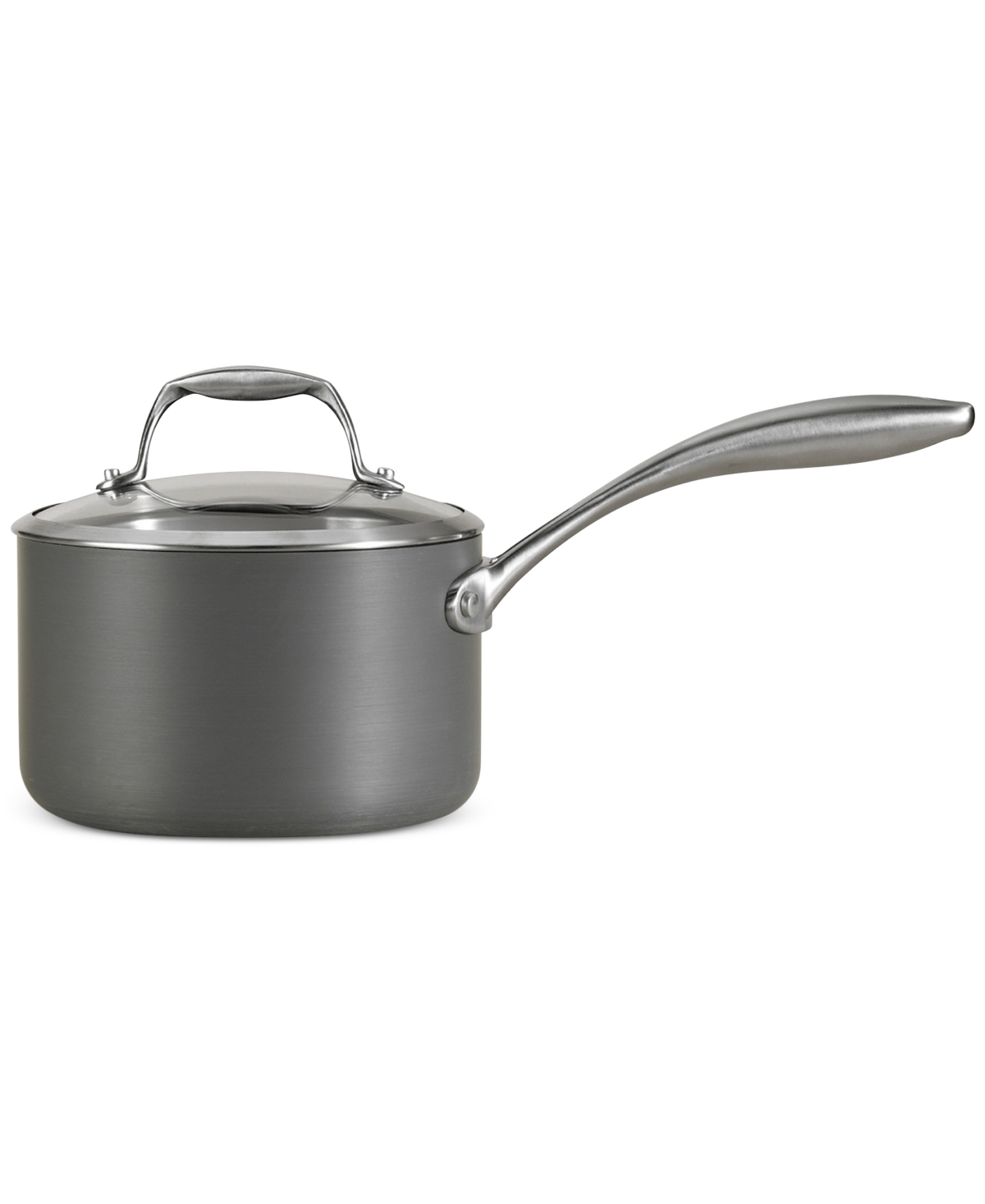 Tramontina Hard-anodized Aluminum 2-qt Covered Saucepan In Charcoal