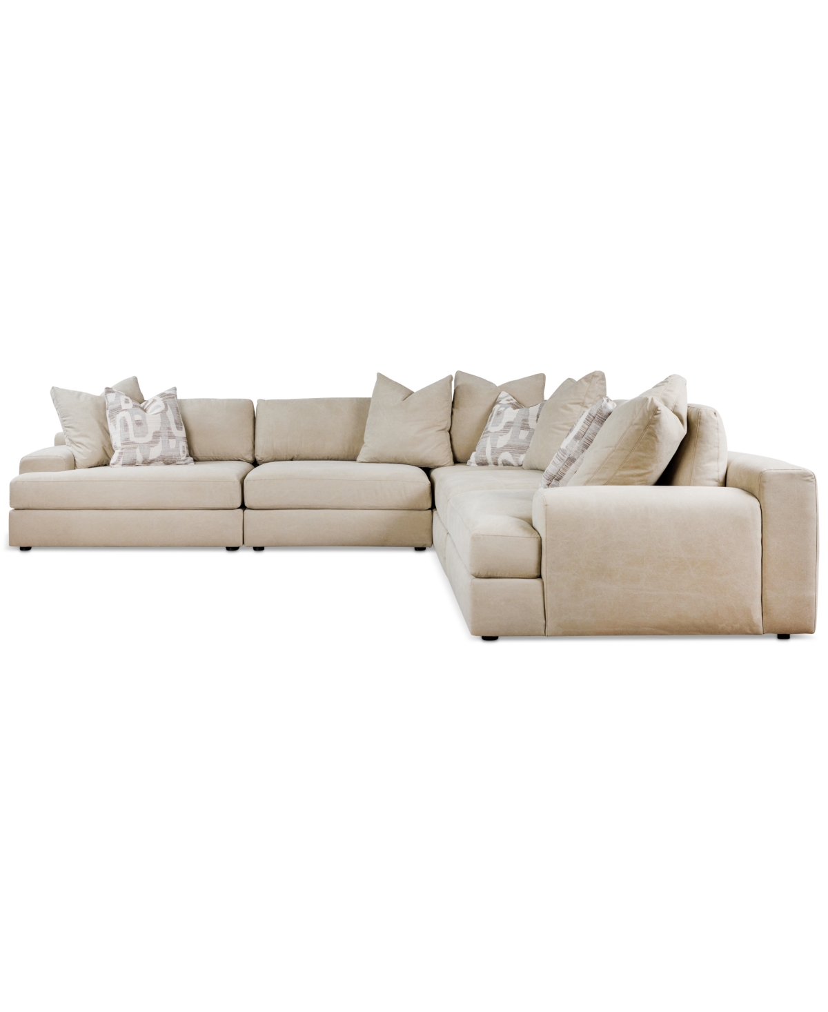 Macy's Klarke 5-pc. L Sectional With Deep Seating, Exclusively At  In Platinum
