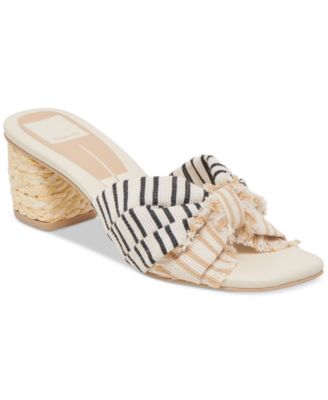 Dolce Vita - Women's Izra Knot Raffia Block-Heel Dress Sandals