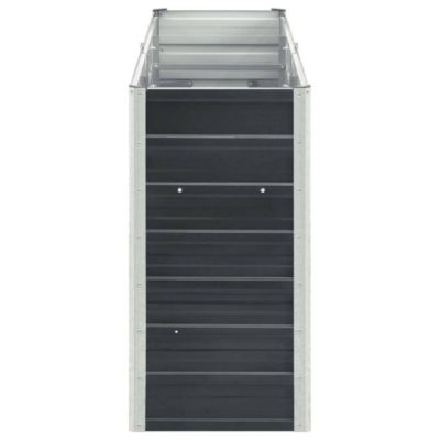 Raised Bed Anthracite Galvanized Steel 94.5 x 15.7 x 30.3 in