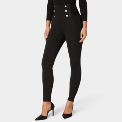 Women's High Waist Elastic Waistband Knit Legging