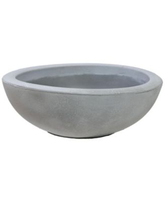 Weather-Resistant Polyresin Double-Walled Outdoor Flower Pot Planter, 20.75"