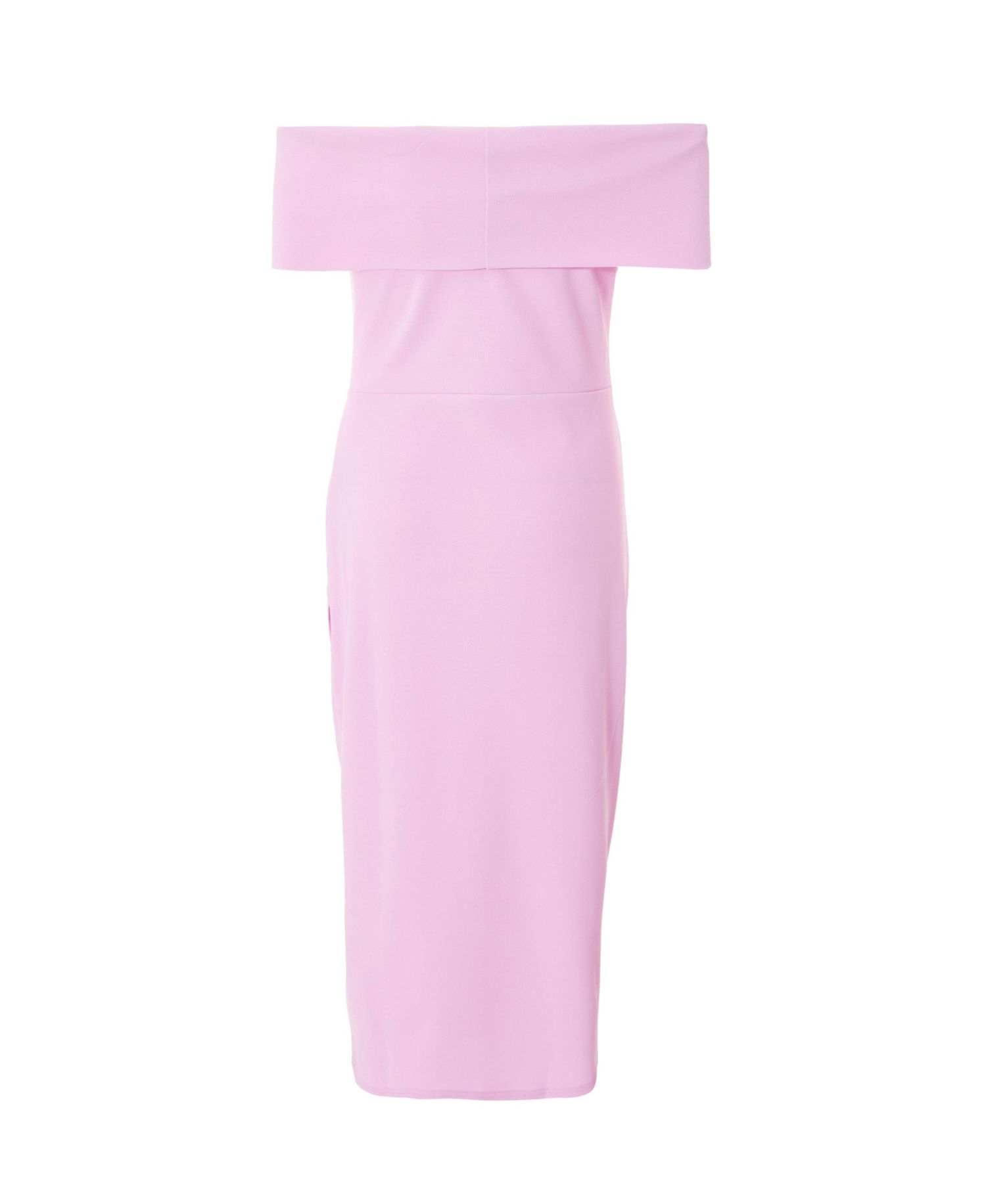 Women's Scuba Crepe Bardot Ruched Midi Dress