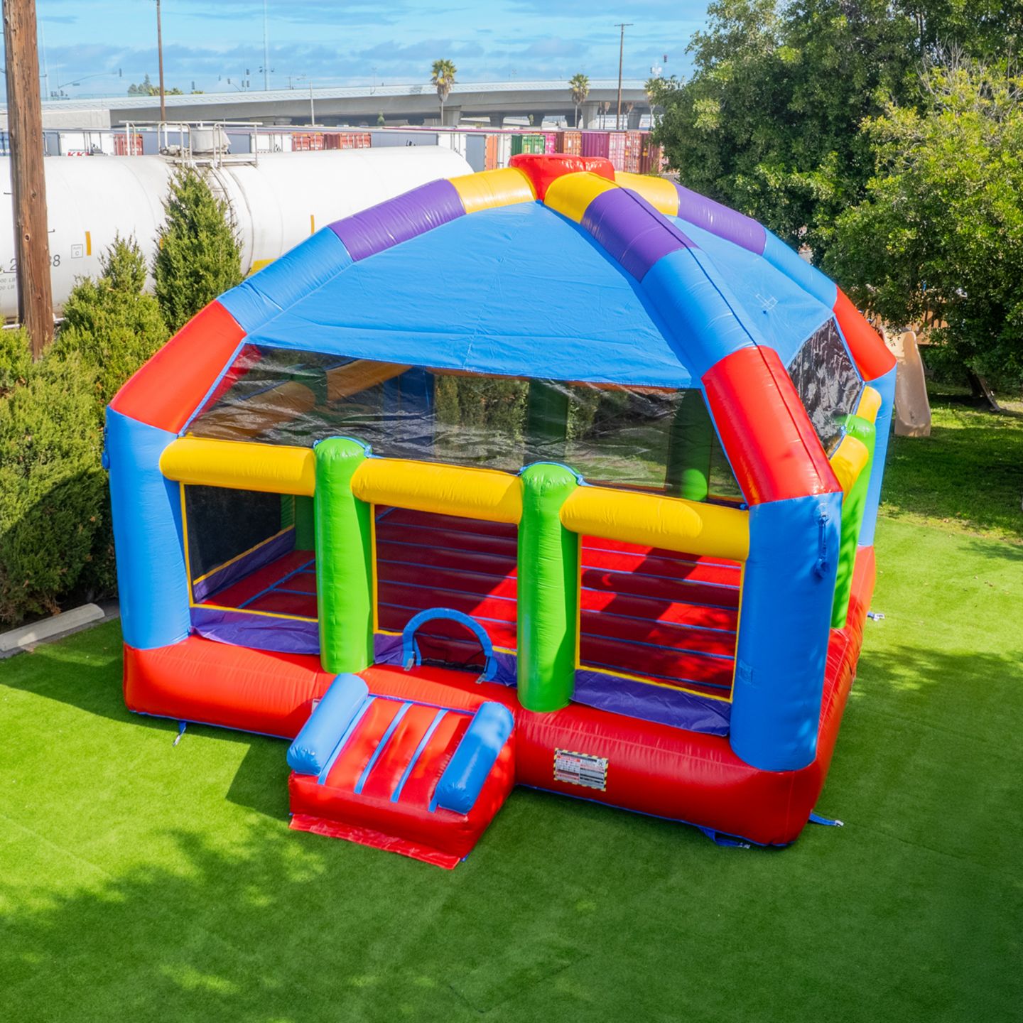 Детские игрушки Xjump Grand Party Dome 20' x 20' Commercial Grade Bounce House, Moonwalk Bouncer Jumper for Kids and Adults, Indoor Outdoor, PVC Vinyl, Birthday Party Rental, Basketball Hoop (Blower Included) — фото 3