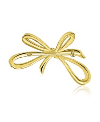 Aqua Blue Crystal Statement Ribbon Bow Brooch Pin Gold Silver