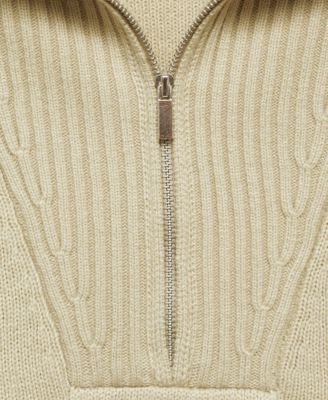 Women's Zipper Wool Blend Sweater