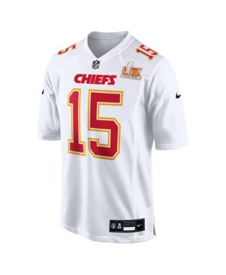 Men's Patrick Mahomes White Kansas City Chiefs Super Bowl LIX Patch Fashion Game Jersey