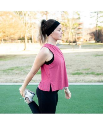 Women's Pack of Wide Training Headbands - Red + Grey + Black