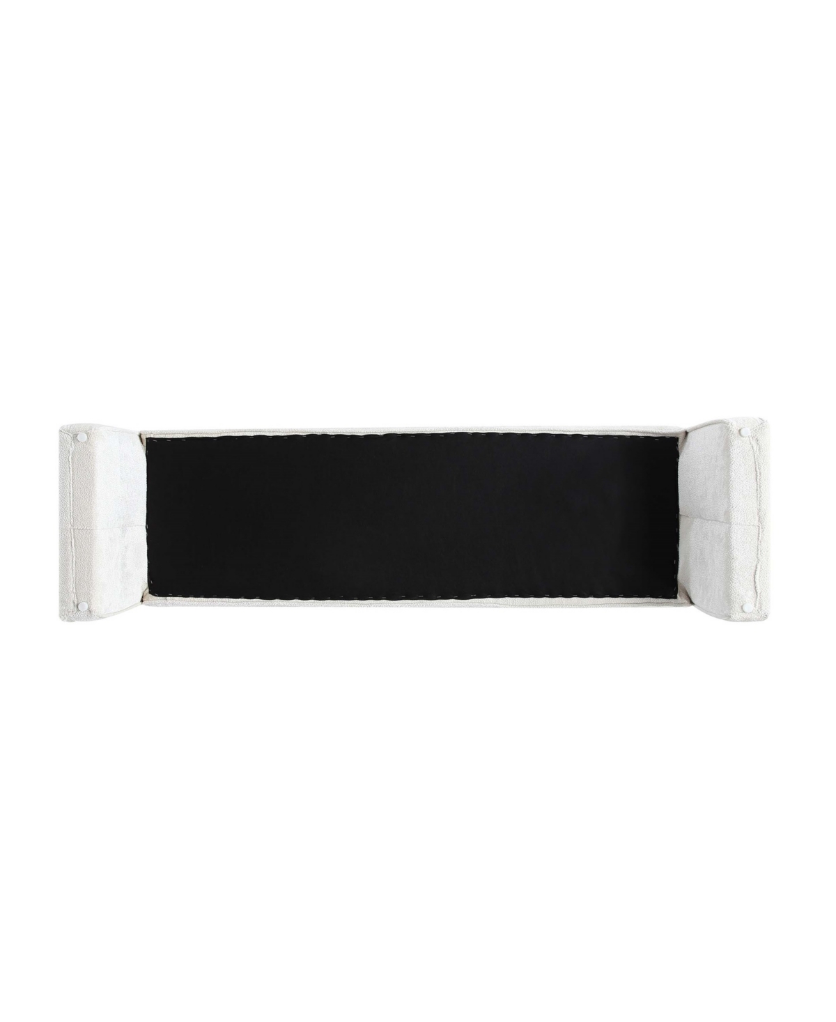 Manhattan Comfort Modern Concord Chenille 59in Bench In Ivory
