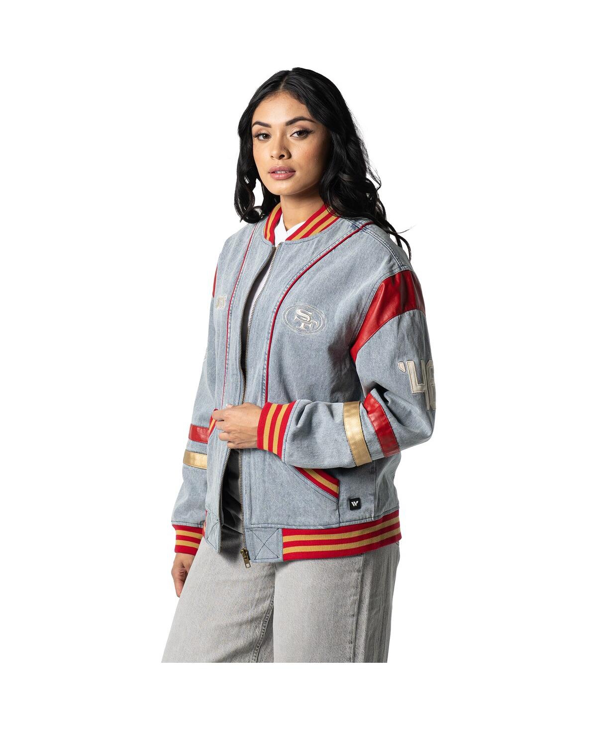 Men's and Women's Francisco 49ers-Denim Jacket - Denim