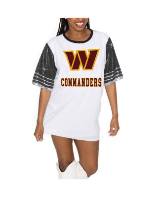 Gameday Couture - Women's  White/Black Washington Commanders Bling It Full Sequin Jersey Dress