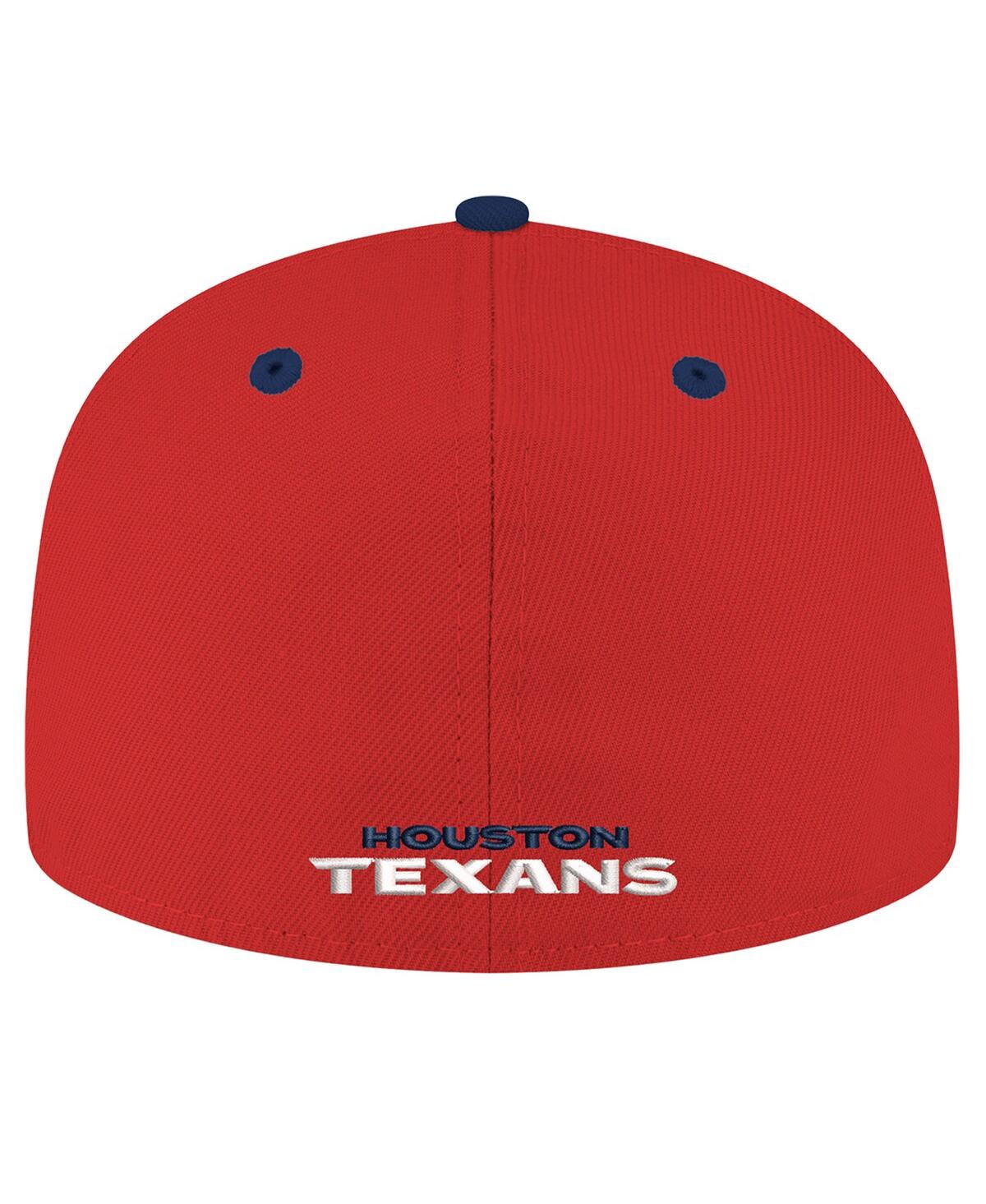 Shop New Era Men's Red/navy Houston Texans Flipside Two-tone 59fifty Fitted Hat In Red,navy