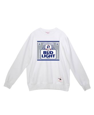 x Bud Light Men's White New England Patriots The Crest Pullover Sweatshirt