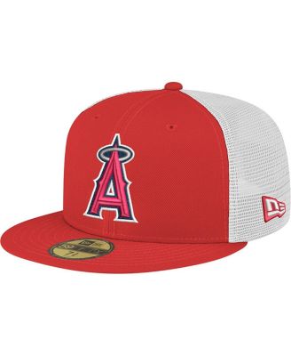 New Era - Men's Red Los Angeles Angels Team Color 59FIFTY Trucker Fitted Hat