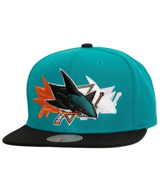 Mitchell & Ness - Men's Teal San Jose Sharks Soul Triple Up Snapback Hat