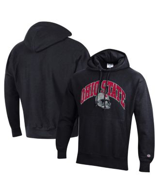 Champion - Men's Black Ohio State Buckeyes Vault Late Night Reverse Weave Pullover Hoodie