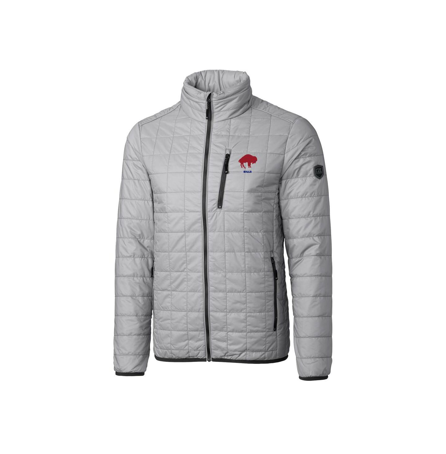 Мужская куртка Cutter & Buck Gray Buffalo Bills Big & Tall Rainier PrimaLoft Eco Insulated Full-Zip Puffer — фото 3