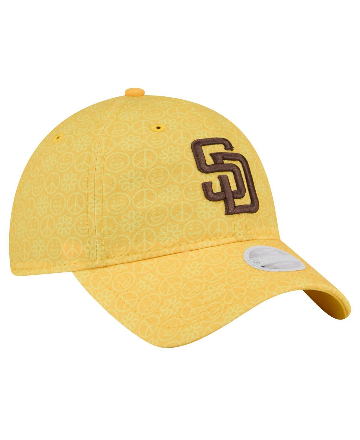 New Era Women's Gold San Diego Padres Don't Worry 9twenty Adjustable Hat In Gold