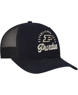 Men's Black Purdue Boilermakers Pitstop Trucker Adjustable Hat