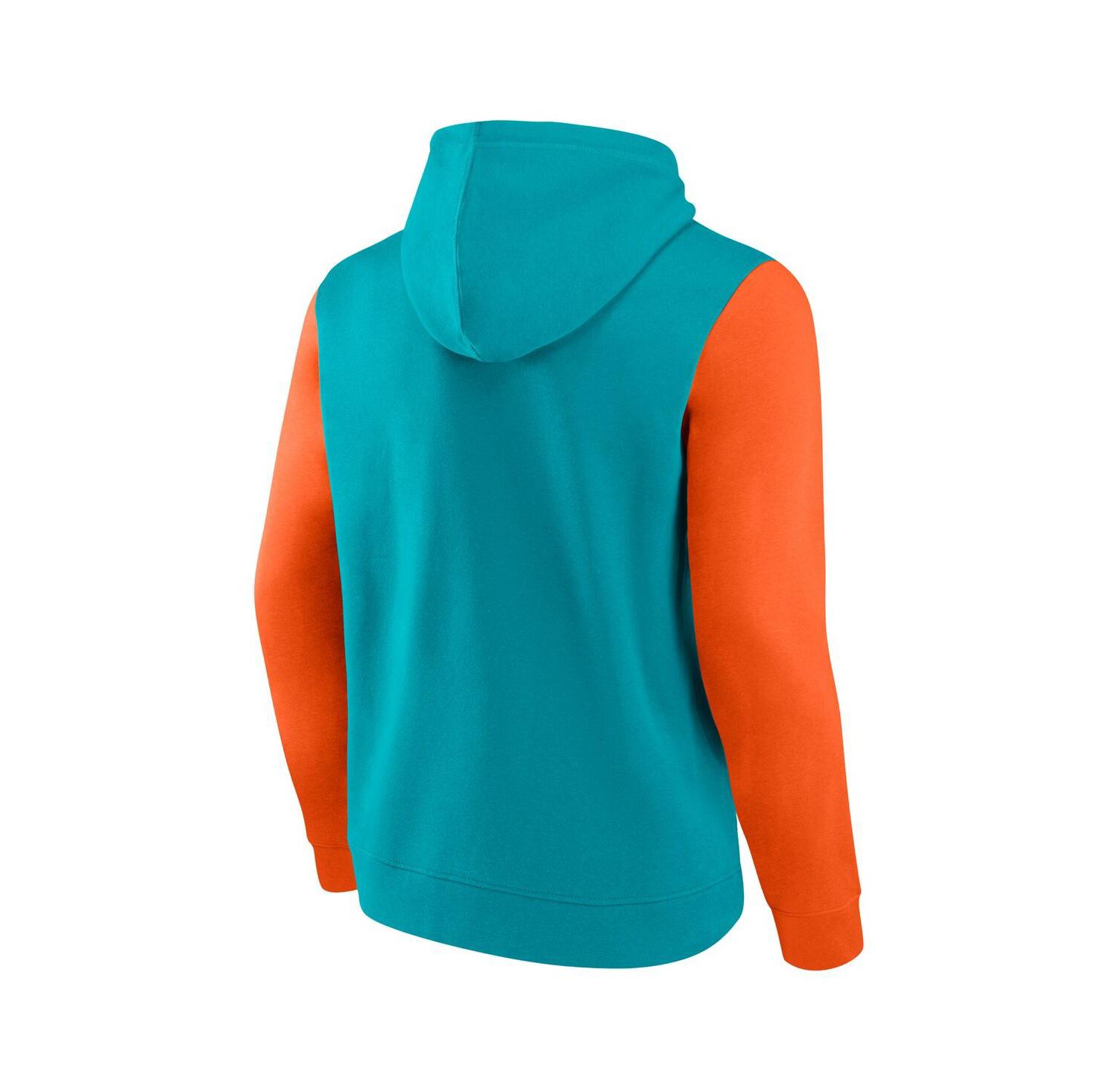 Men's Aqua Miami Dolphins Big & Tall Outline Pullover Hoodie