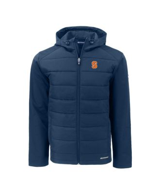 Men's Navy Syracuse Orange Evoke Hybrid Eco Softshell Full-Zip Hoodie Jacket