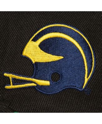 Men's Black Michigan Wolverines Triple Play Snapback Hat