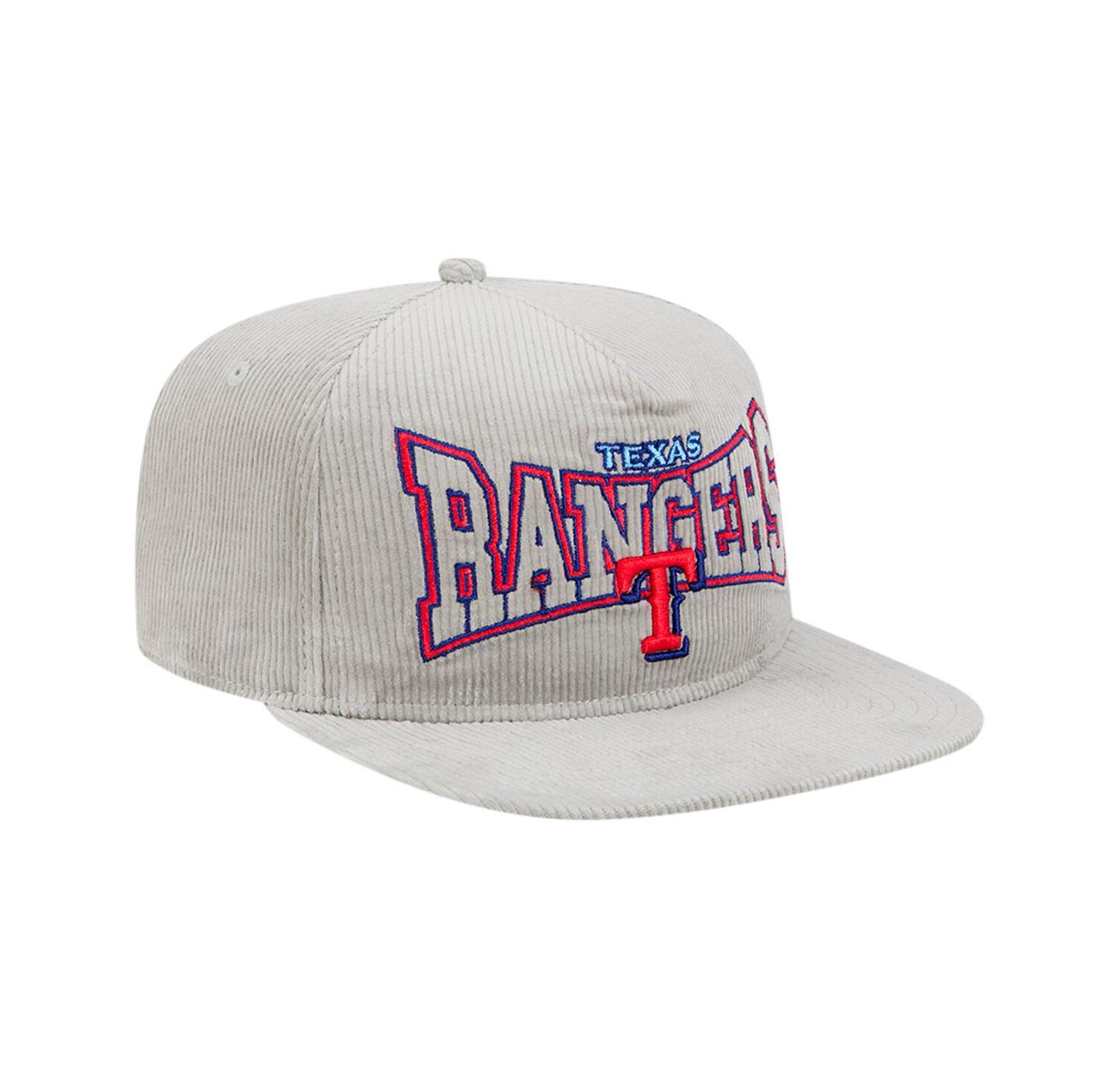 Men's Gray Texas Rangers Corduroy Golfer Snapback Hat