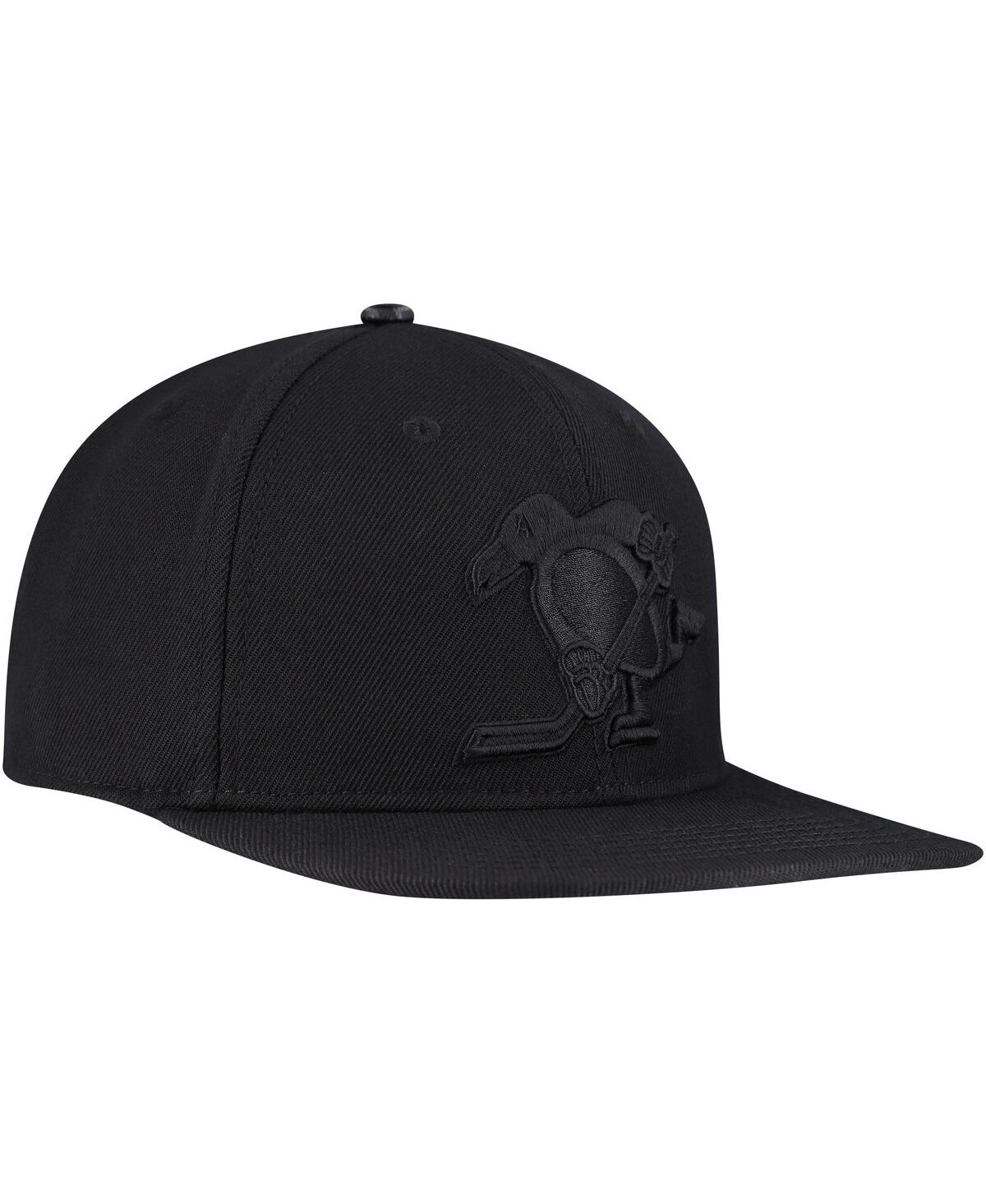 Pro Standard Men's Black Pittsburgh Penguins Classic Tonal Snapback Hat In Black