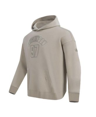 Men's Aidan Hutchinson Tan Detroit Lions Player Name Number Pullover Hoodie