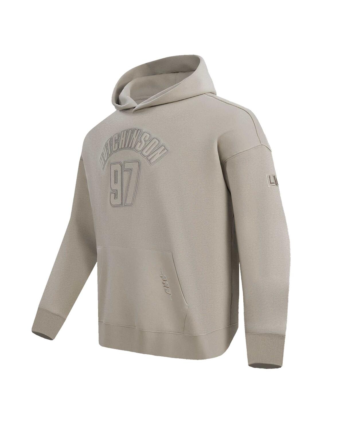 Pro Standard Men's Aidan Hutchinson Tan Detroit Lions Player Name Number Pullover Hoodie In Tan