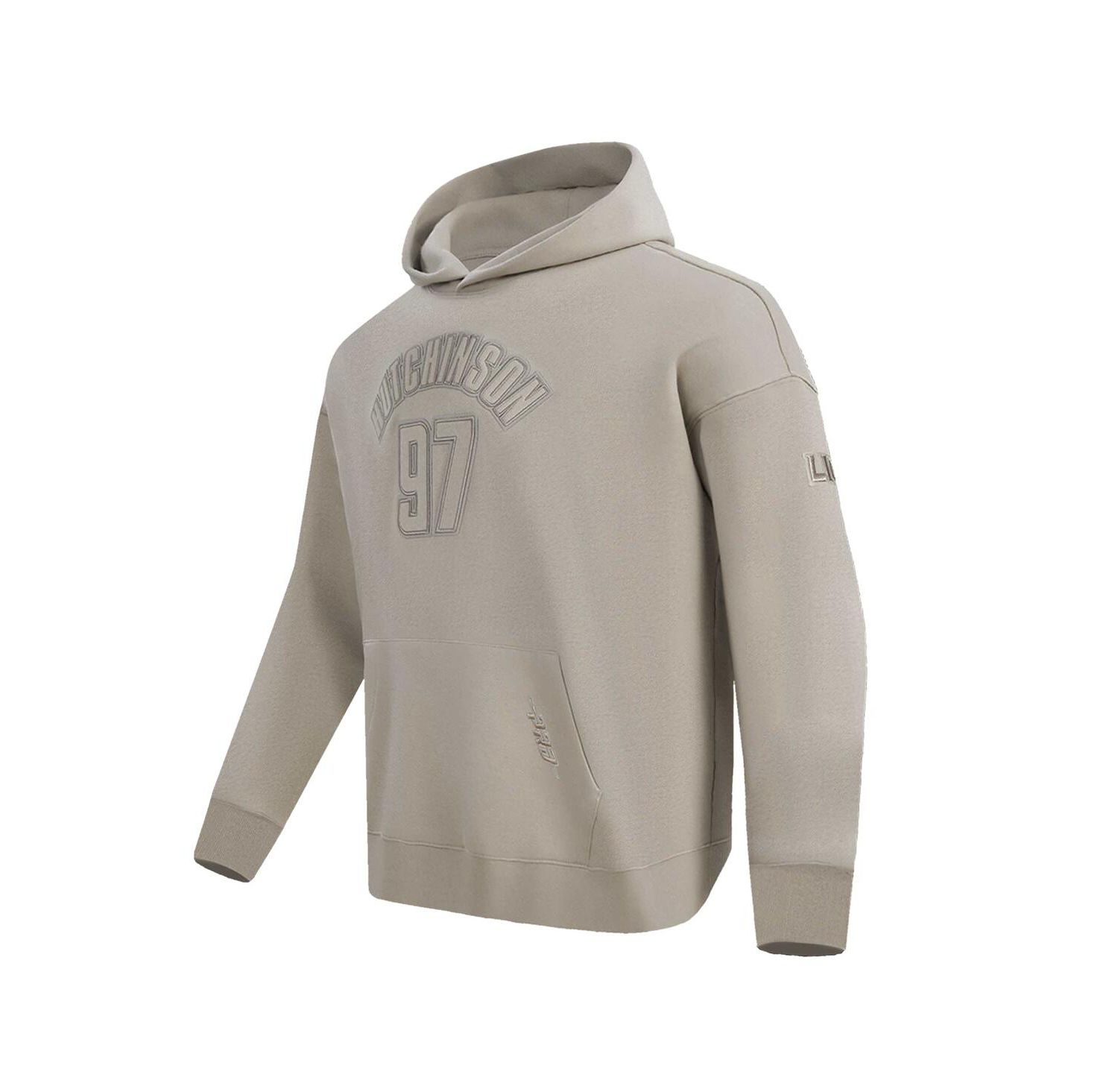 Men's Aidan Hutchinson Tan Detroit Lions Player Name & Number Pullover Hoodie