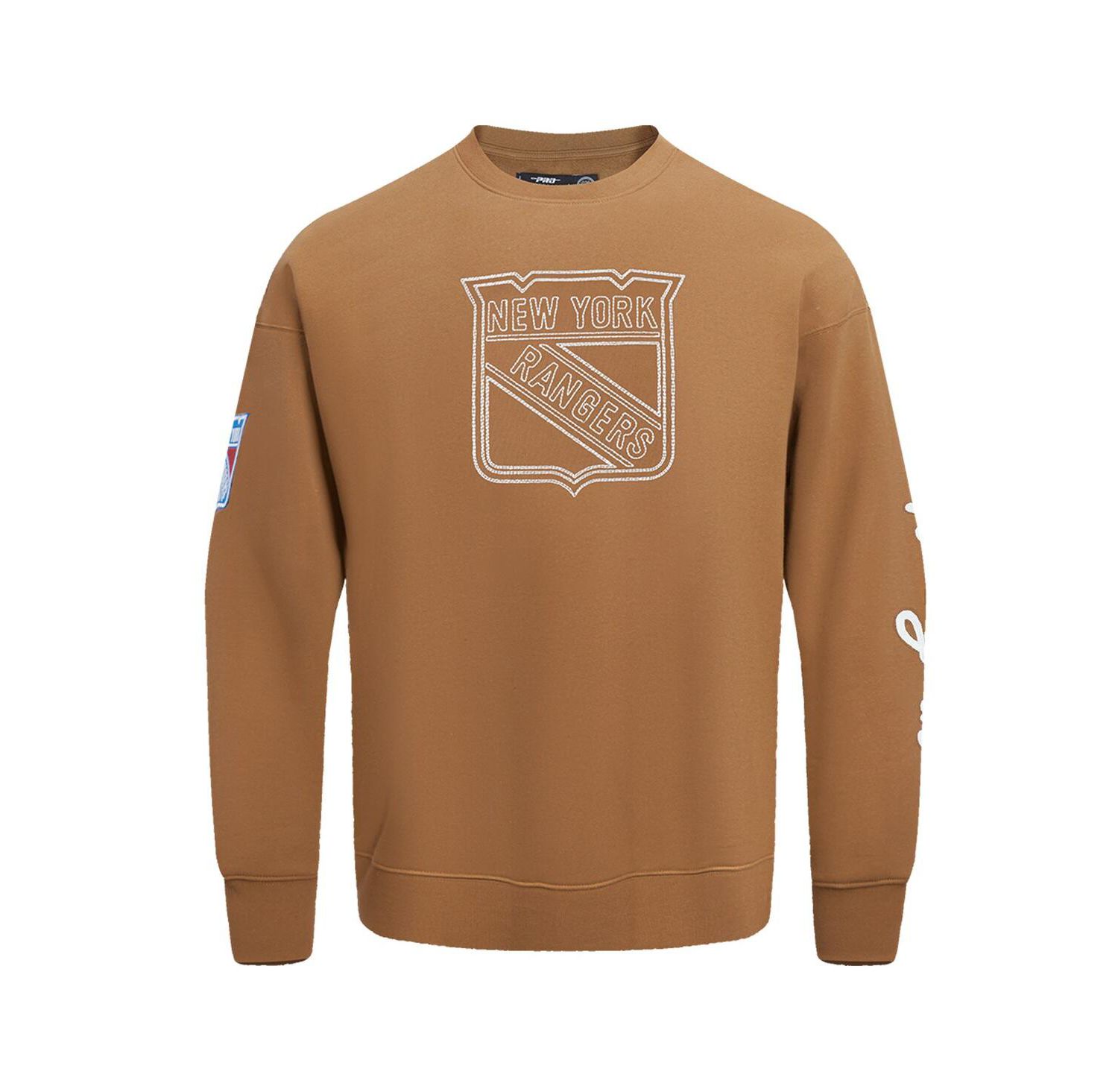 Men's Brown New York Rangers Paint the City Pullover Sweatshirt