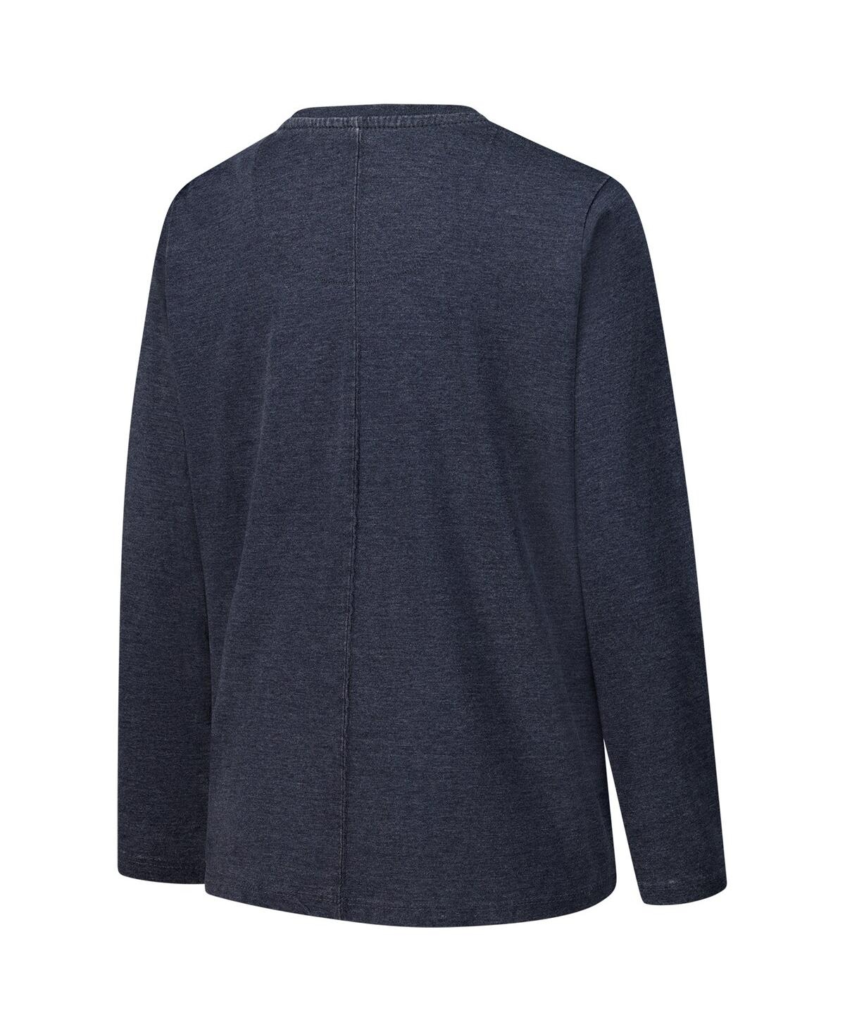 PRESSBOX WOMEN'S NAVY NOTRE DAME FIGHTING IRISH CHANDLER OLIVE LEAF ARCH LONG SLEEVE T-SHIRT 
