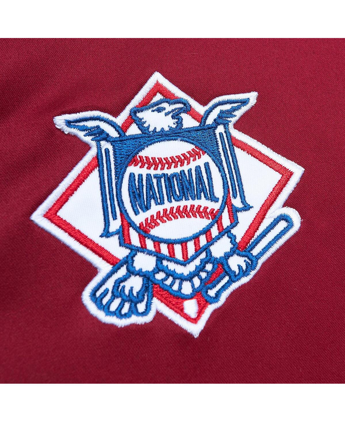 Mitchell & Ness Men's Burgundy Philadelphia Phillies Heavyweight Button Front Satin Full-snap Jacket In Burgundy