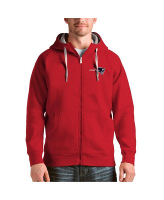 Antigua - Men's  Red New England Patriots Victory Full-Zip Hoodie