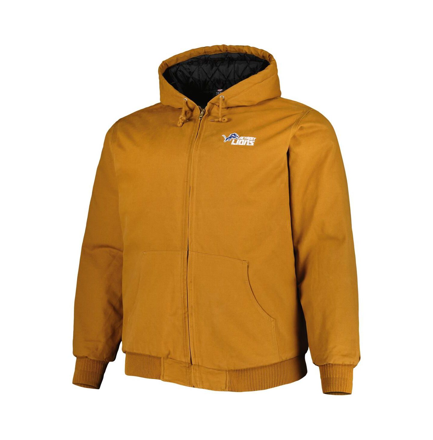Мужская куртка Dunbrooke Tan Detroit Lions Big & Tall Dakota Canvas Full-Zip — фото 4