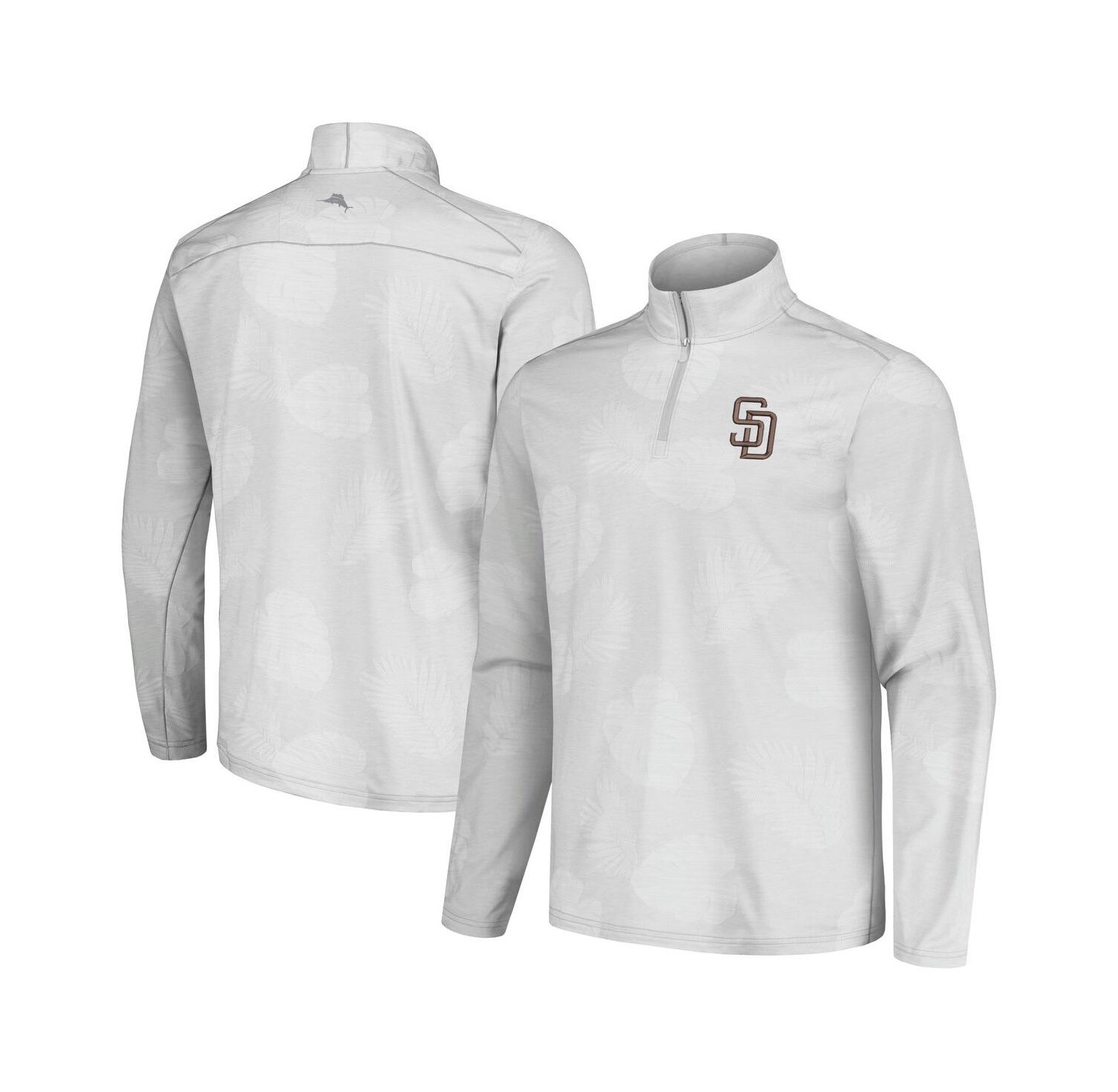 Men's Gray San Diego Padres Delray Frond IslandZone Half-Zip Jacket