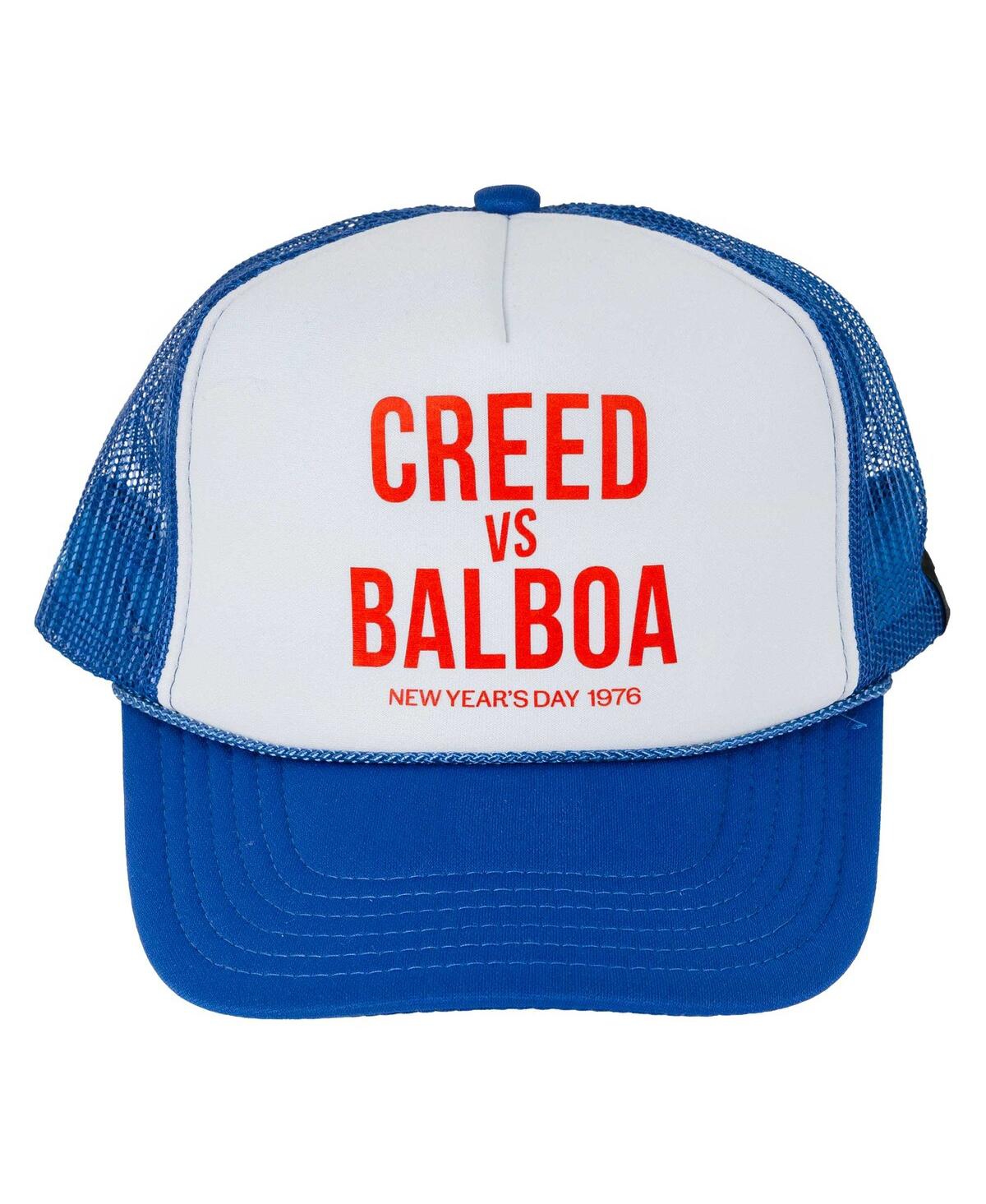 Men's and Women's Royal/White Rocky Super Fight Poster Trucker Adjustable Hat - Royal, White