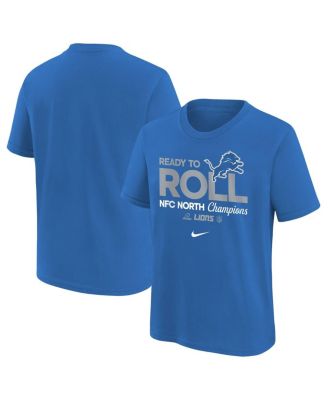 Nike - Big Boys and Girls Blue Detroit Lions 2024 NFC North Division Champions Locker Room Trophy Collection T-Shirt