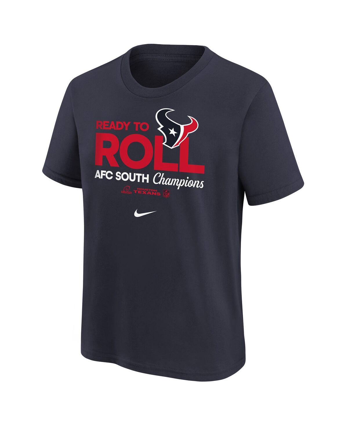 Nike Big Boys And Girls Navy Houston Texans 2024 Afc South Division Champions Locker Room Trophy Collecti In Navy