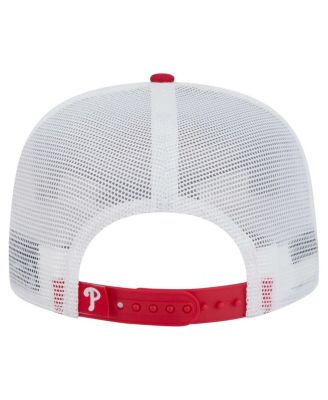 Men's Red Philadelphia Phillies 9FIFTY A-Frame Trucker Snapback Hat