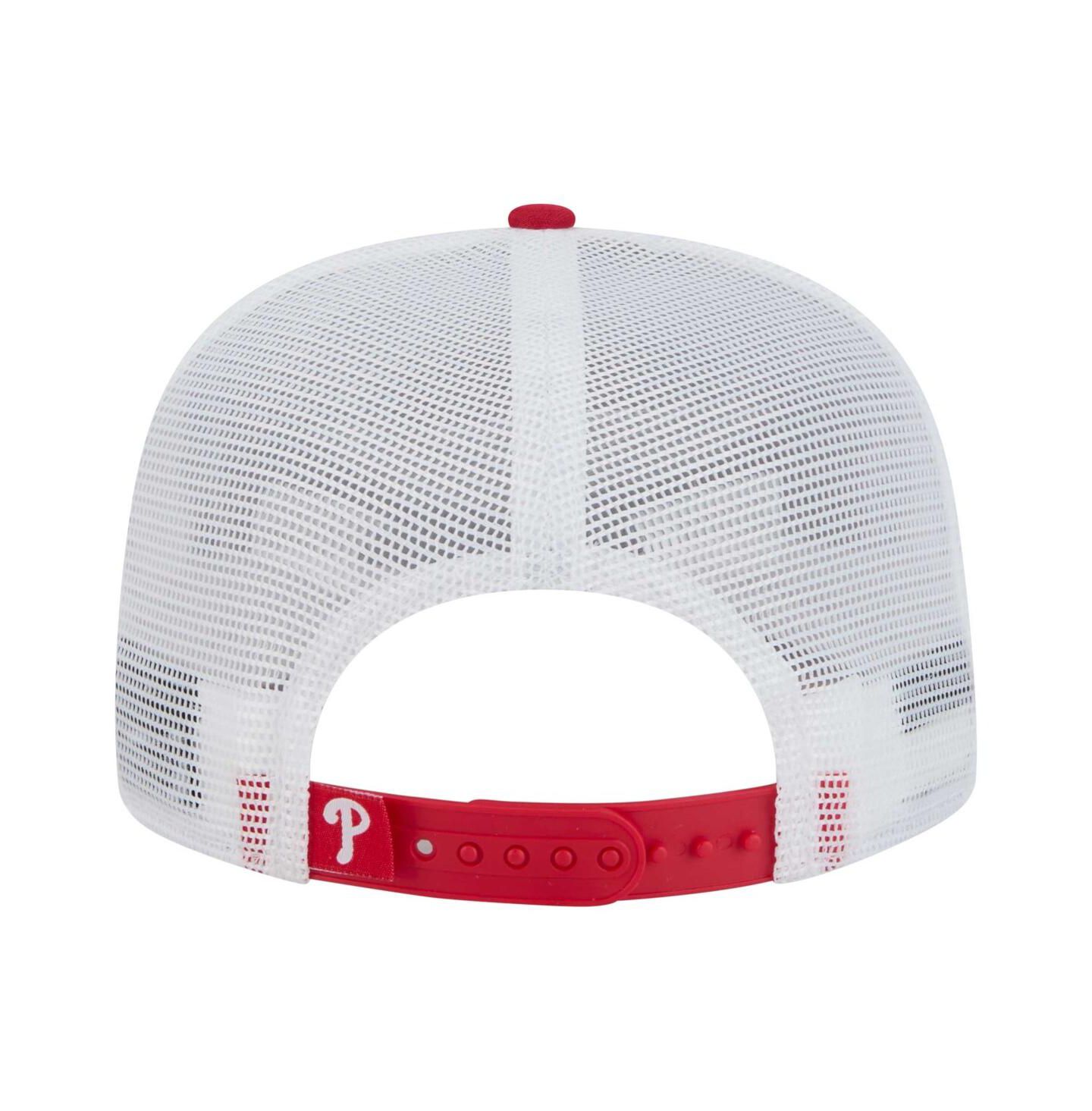 Мужская кепка New Era Red Philadelphia Phillies 9FIFTY A-Frame Trucker Snapback Hat — фото 2