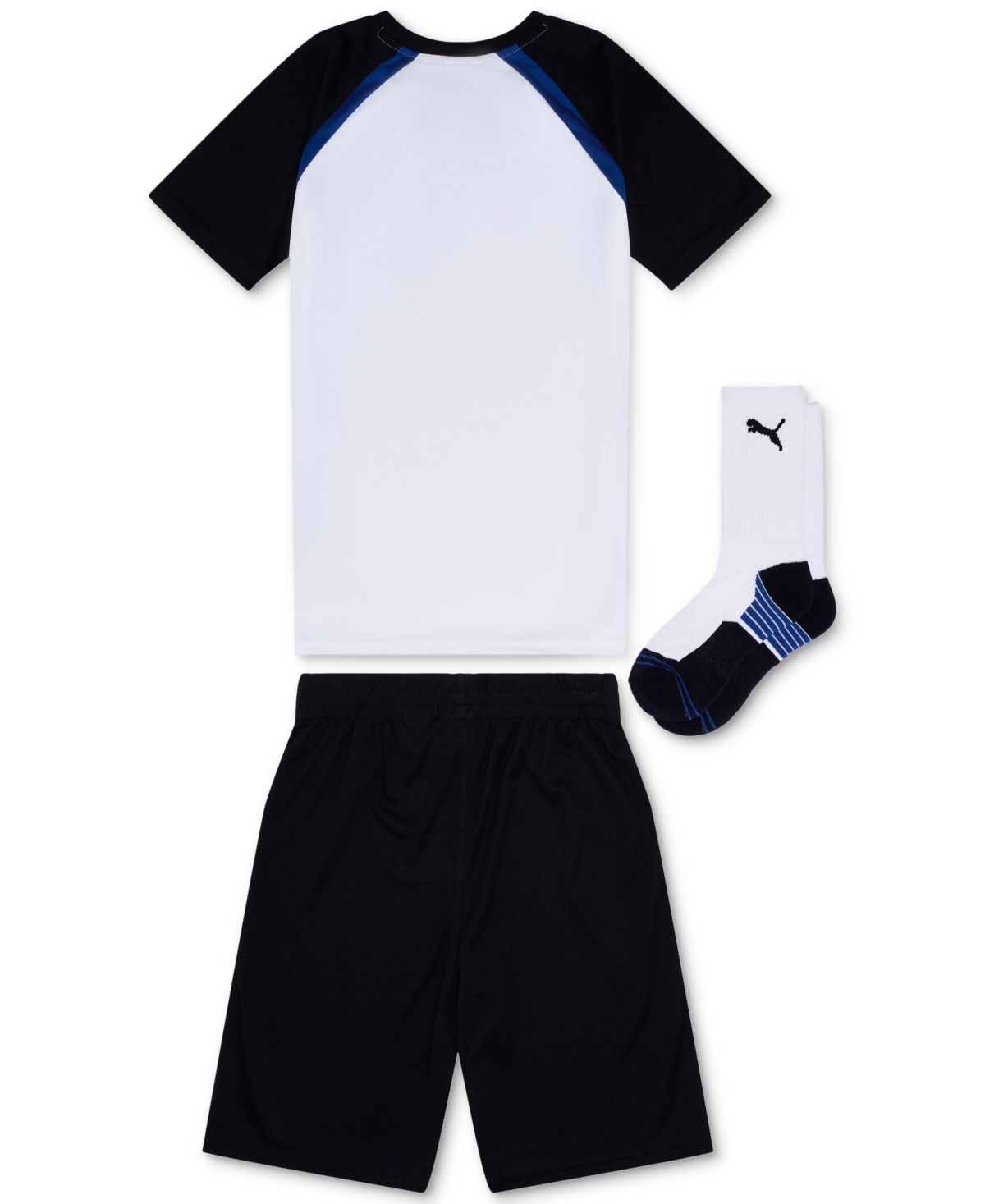 Puma Big Boys 3-pc. Performance T-shirt, Shorts & Socks Set In  White