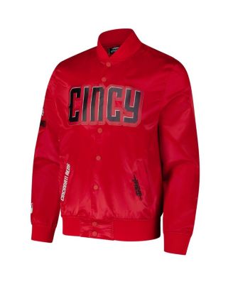 Men's Red Cincinnati Reds City Connect Satin Full-Snap Jacket