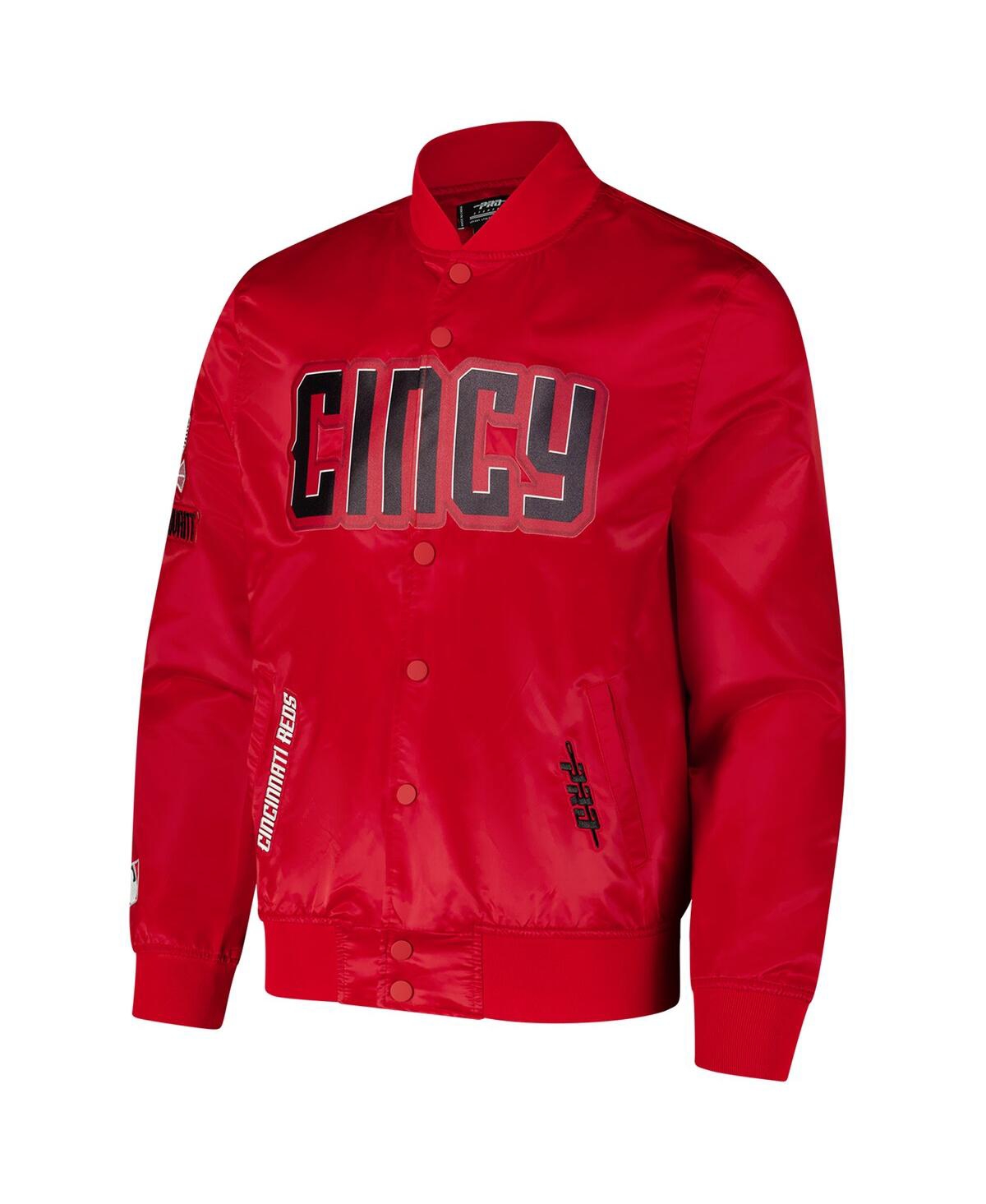 PRO STANDARD MEN'S RED CINCINNATI REDS CITY CONNECT SATIN FULL-SNAP JACKET 