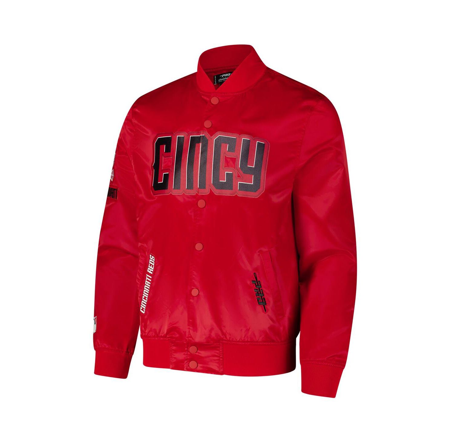 Men's Red Cincinnati Reds City Connect Satin Full-Snap Jacket