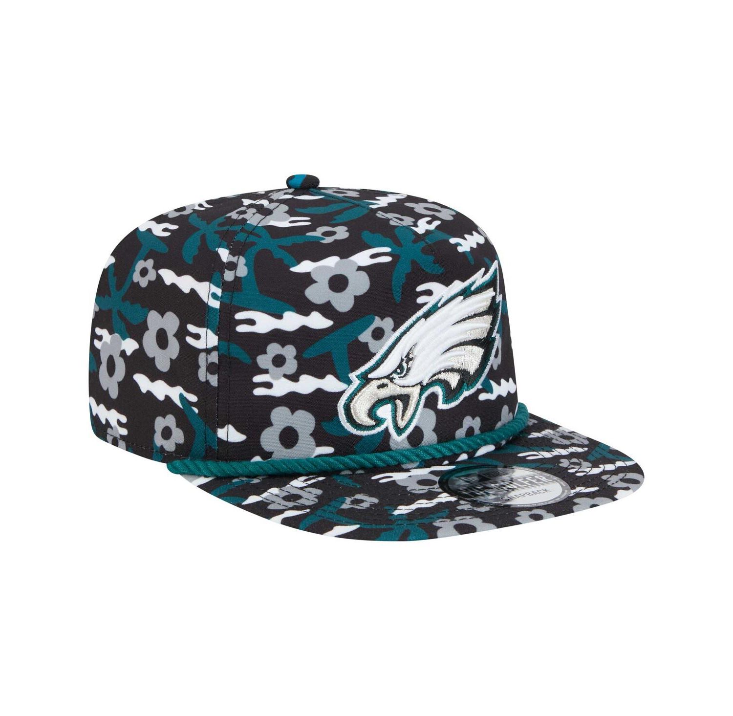 Men's Black Philadelphia Eagles Wakey Wakey Golfer Snapback Hat