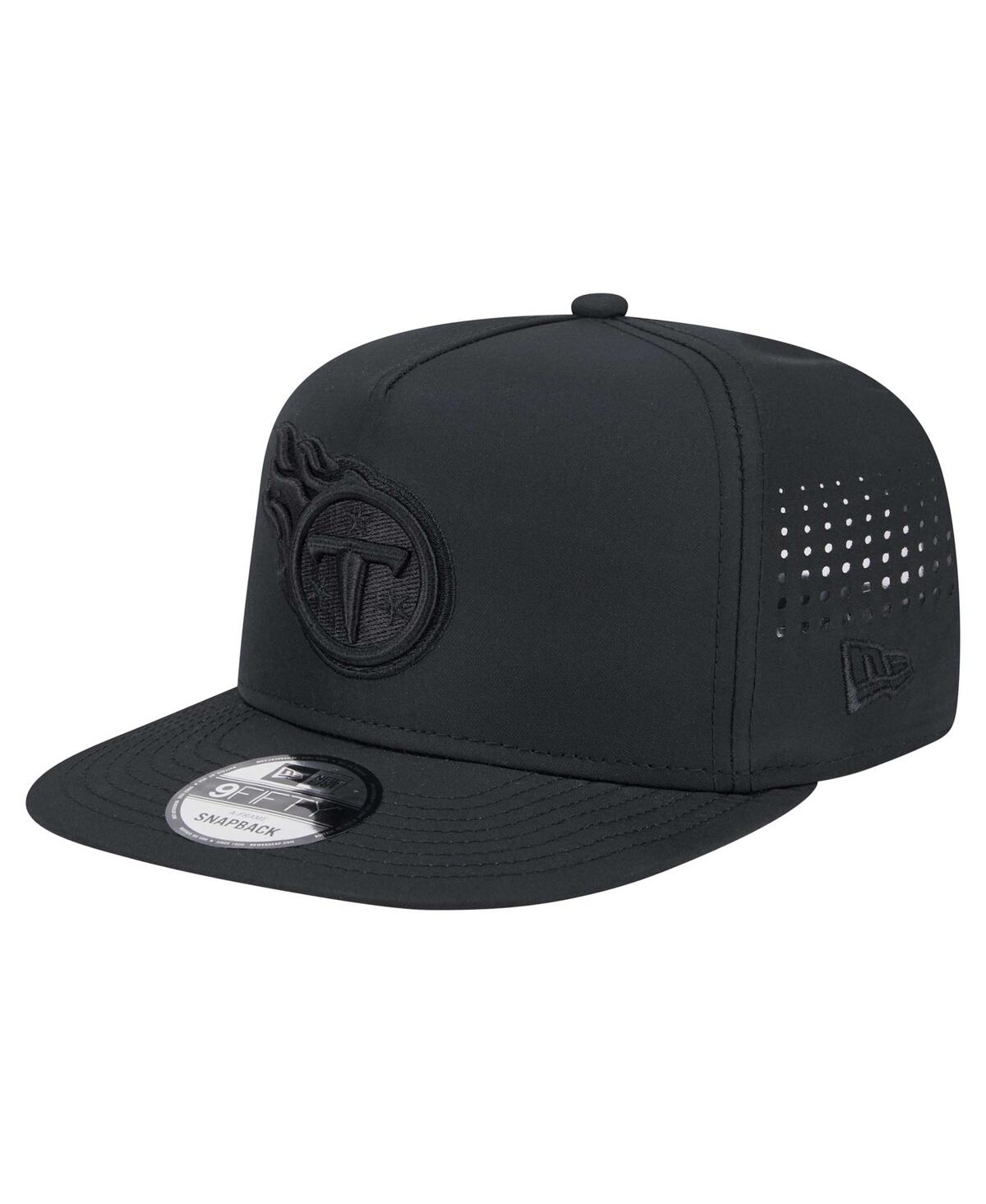 NEW ERA MEN'S BLACK TENNESSEE TITANS HYDRO A-FRAME 9FIFTY SNAPBACK HAT 