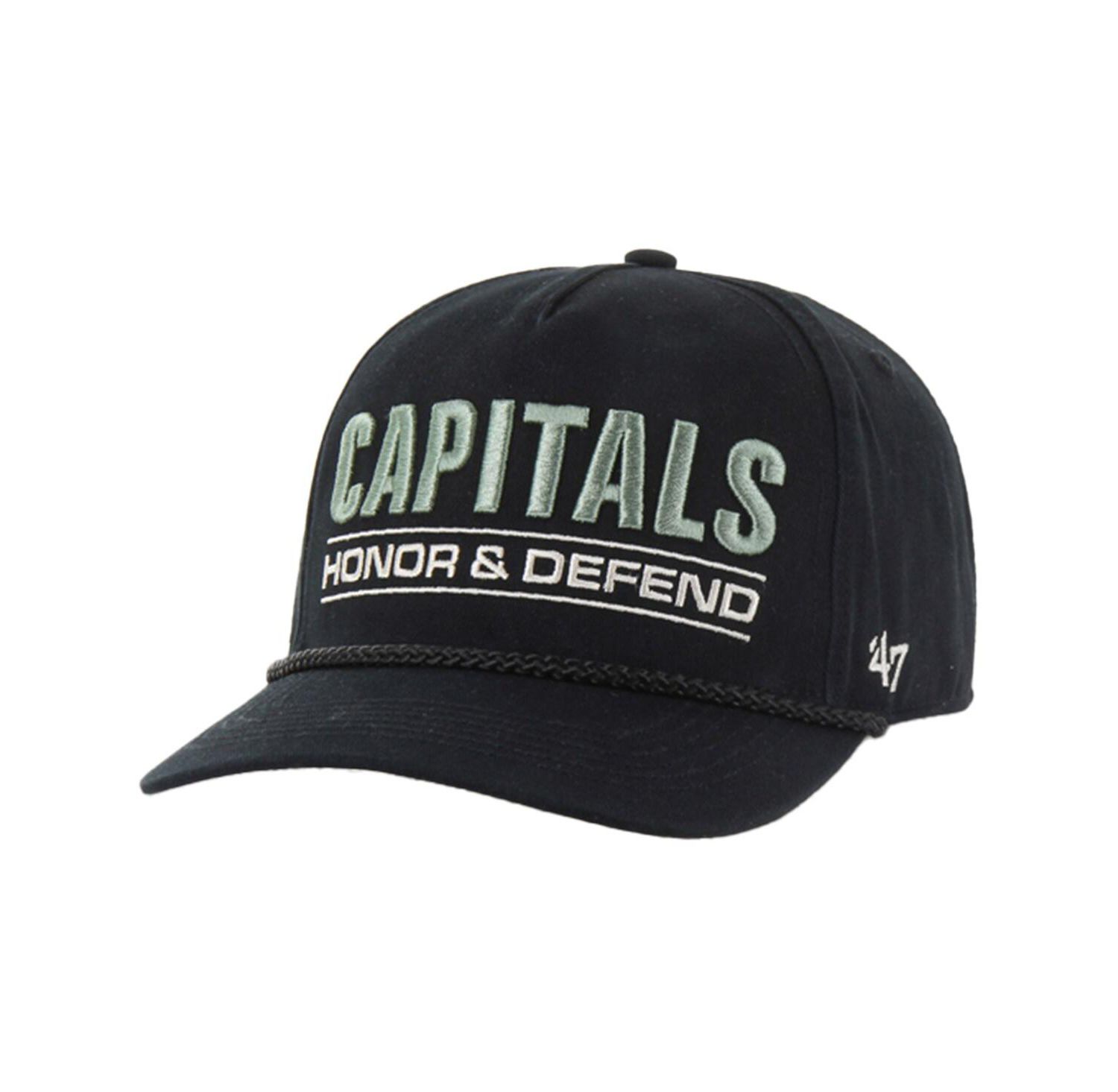 Men's Black Washington Capitals OHT Military Appreciation Homeland Honor and Defend Hitch Adjustable Hat