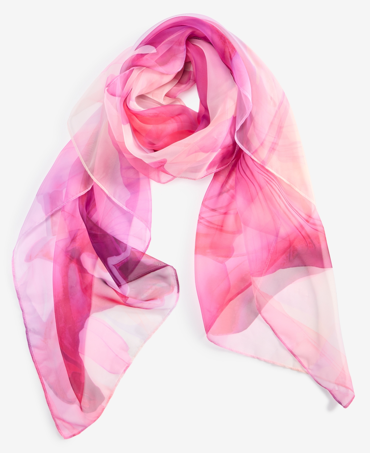 Inc International Concepts Watercolor Floral Square Scarf, Exclusively At Macy's In Pink